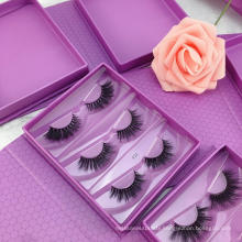 wholesale 3pairs lashes package book 100% cruelty free mink lashes and custom eyelash box